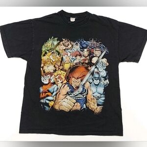 Y2K 2000s Thundercats Group Photo Large Print T-Shirt Jerzees Size (XL)